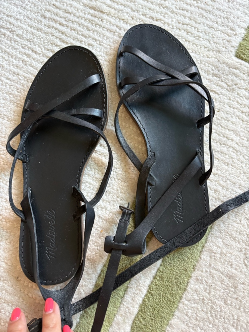 Madewell Boardwalk Strappy Black Sandals